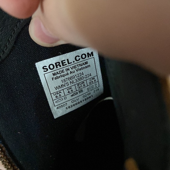 Sorel Cate block heel booties in suede camel brown size 6.5 - Picture 11 of 12